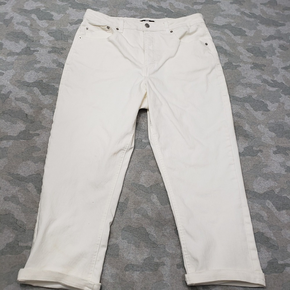 Frye Jeans Womens 32 White Pockets High Rise Ankle Stretch